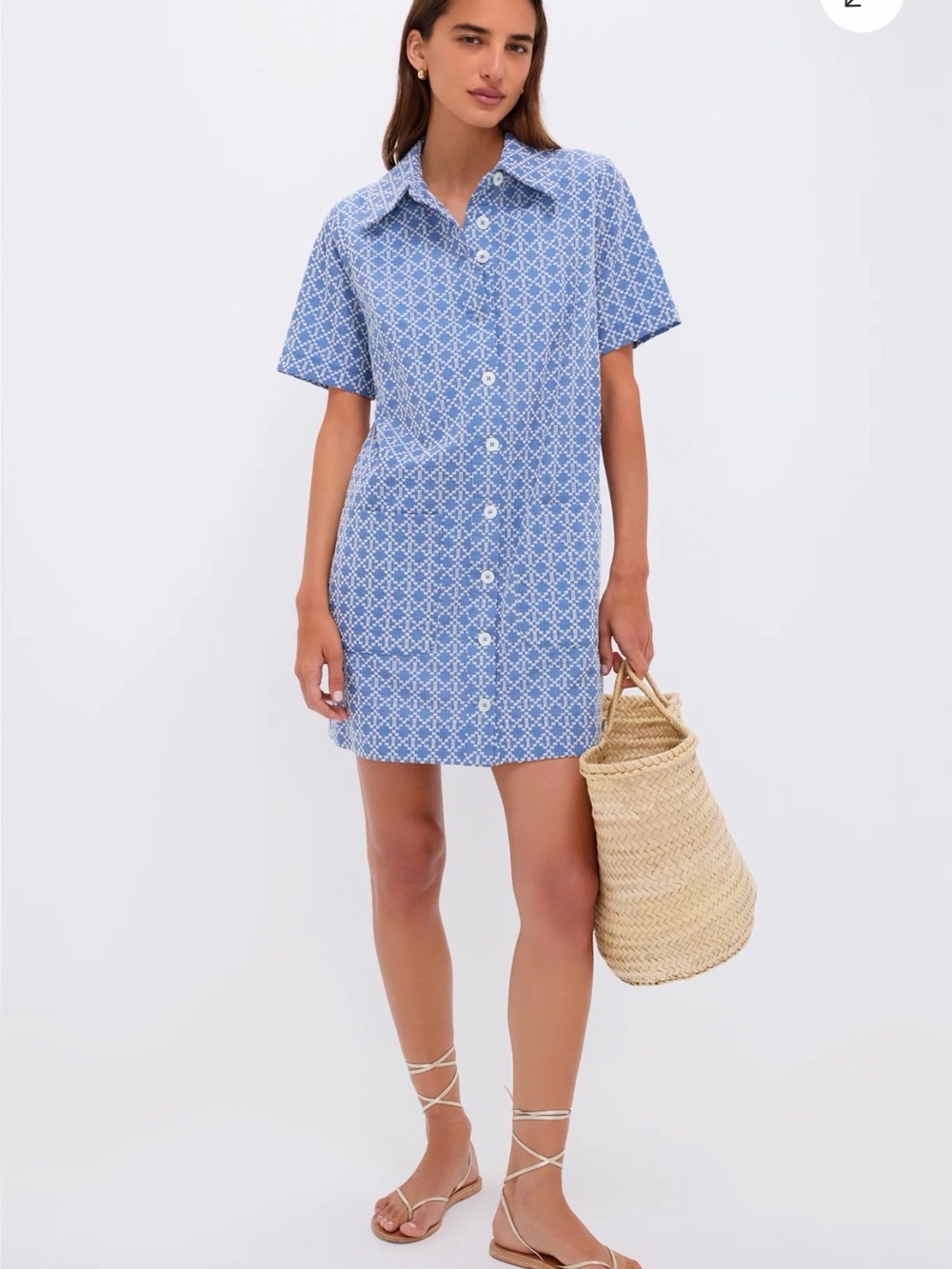 NWT Tuckernuck Pomander Place Denim Embroidered “Lacie” Dress, XXS